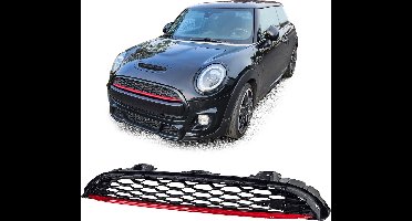 Passend Voor Mini Mini One Cooper S F55 F56 F57 2014 t/m 2020 Sport Grill Rode lijst Zonder Embleem Zwart Honingraat Styling