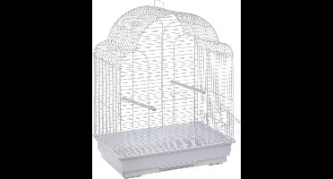 Flamingo parkietenkooi Bali - 42 x 30 x 58 cm wit