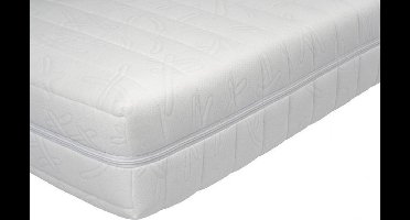 Koudschuim HR45 matras 21 cm dik - CFK vrij en wasbaar 40 °C.  Met Luxe dubbeldoeks afritsbare hoes, doorstikt met 300 grams M2 hollowfiber 180x210