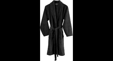 De Witte Lietaer Badjas Gentle Heren Katoen Zwart Maat S