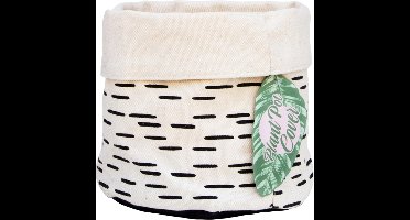 Suck Uk Bloempotbedekking 18 X 17 Cm Katoen Crème/zwart