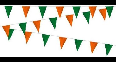 Vlaggenclub.nl Vlaggenlijn Groen Oranje - 20 meter - Zware kwaliteit stof