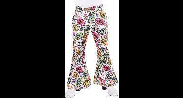 Magic Design Hippiebroek Doodskop Heren Polyester Wit Maat M