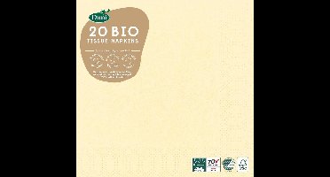 Duni servetten Cream 3-laags 33x33