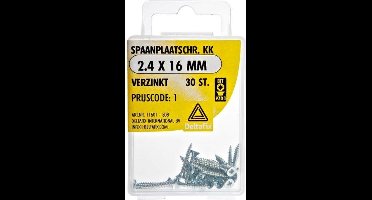 Spaanplaatschroeven Platkop Pozidriv Verzinkt 2.4x16mm