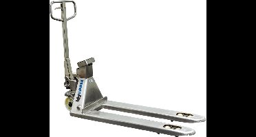 Palletwagen met weegschaal RVS 2500kg 115cm