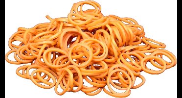 1 kg - Elastiek - naturel - diameter 25mm - breedte 1,5mm - in zak - ca 4800 stuks