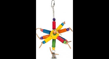 Duvo+ Kleurrijk houten blokjes & leder 35cm