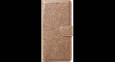 Ntech Geschikt voor Samsung Galaxy M21 Book Case - Goud
