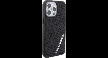 iPhone 15 Pro Backcase hoesje - Karl Lagerfeld - Effen Zwart - TPU (Zacht)