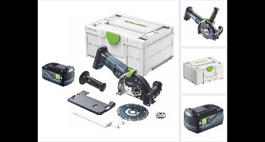 Festool DSC-AGC 18-125 FH EB-Basic accu-snijsysteem 18 V 125 mm borstelloos + 1x accu 5.0 Ah + Systainer - zonder oplader