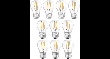 10 stuks | Ledvance LED kogellamp 4.2W 470lm 2700K Helder Dimbaar Cri97 P45 | E27 | Extra Warm Wit | 4.2 watt | 15.000 Branduren