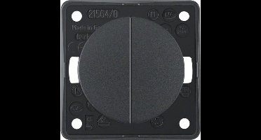 Berker integro seriële drukknop 2 N/O-contact met gemeenschappelijke ingangsklem antraciet mat