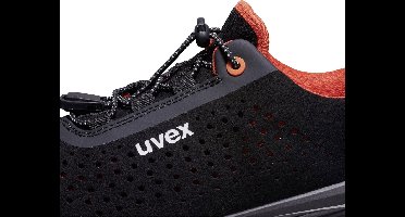 Uvex 1 G2 Halbschuhe S1 68469 Schwarz, Rot (68469)-43 (Weite 12)