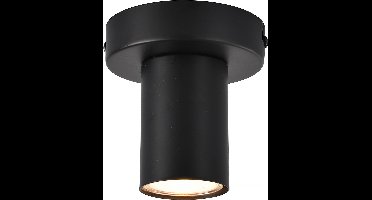 Plafondlamp Tag - 1 lichts - Ø 10 cm - zwart – 1x GU10 - Vaste spot – Spot gang – Kleine plafondlamp
