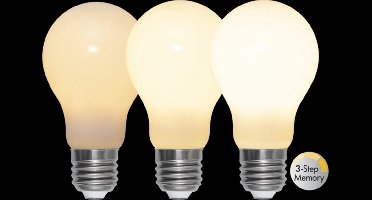 3 standen - Standaard bol - E27 - 6.5W - Extra Warm Wit - 2700K - Opaal