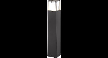 LED Tuinverlichting - Staand Buitenlamp - Torna Hamwit - 14.5W - Aanpasbare Kleur - Waterdicht IP54 - Antraciet - Aluminium - 80 cm