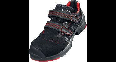 Uvex 1 Sandalen S1P 85361 Schwarz, Rot (85361)-36 (Weite 10)