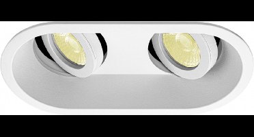 Inbouwspot Kiefer met Philips HUE White - inbouwspot - Wit - dubbele verdiepte spot - Voor binnen / woonkamer / keuken / slaapkamer - IP20 - GU10 - Buitendiameter: Dubbele spot - boorgat: Vierkante uitsparing - min. Inbouwdiepte: 90MM