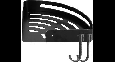 Springos Doucherekje - Doucheplank - Aluminium - 30.5 cm - Zwart