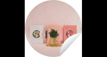 Tuincirkel Minimal art van drie wasmachines - 60x60 cm - Ronde Tuinposter - Buiten