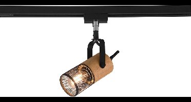 LED Railverlichting - Track Spot - DUOLINE - 2 Fase - E14 Fitting - Rond - Mat Zwart - Aluminium