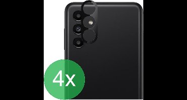 Camerascreenprotector 4x Geschikt voor Samsung Galaxy A13 5G / A04s - screen protector - glas - bescherm je camera - beschermglas - Zwart - ZT Accessoires