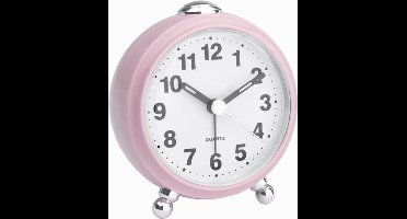 TFA Dostmann 60.1030.16 - Wekker - Analoog - Retro-look - Stil uurwerk - Snooze - Achtergrondverlichting - Kunststof - Roze