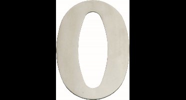 Intersteel Huisnummer 0 - 150x2mm - RVS Geborsteld