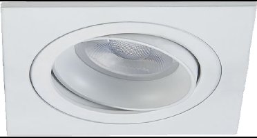 LED inbouwspot Stijn -Vierkant Wit -Extra Warm Wit -Dimbaar -5W -Philips LED