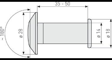 Abus - deurspion  - 2200/s
