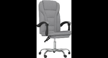 vidaXL - Kantoorstoel - verstelbaar - stof - lichtgrijs