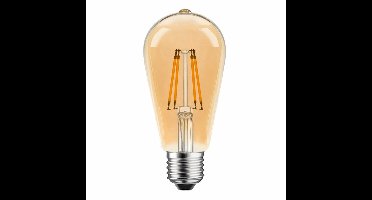 Ledmaxx LED Rustieklamp ST64 4W 360lm 2200K Goud Niet-Dimbaar | E27 | Zeer Warm Wit | 4 watt | 15.000 Branduren