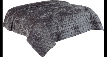 Unique Living Peggy - Bedsprei - Eenpersoons - 170x220 cm - Dark grey