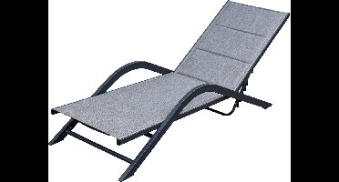 Sens-Line - Trento Loungestoel - 192x60x88cm - Grijs