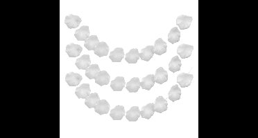 Chaks Rozenblaadjes slinger - 3x - wit - 10 bladeren - bruiloft/Valentijn - 180 cm - feest slinger -