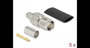 TNC Jack voor het krimpen van RG-59 met bijpassende krimpbuis