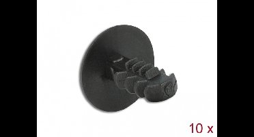Delock Fir tree clip black 10 pieces