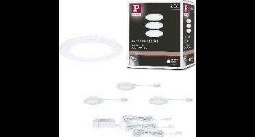 LED-meubelinbouwlampen Set van 3 rond 65mm 3x2,5W 3x180lm 230/12V 4000K Wit