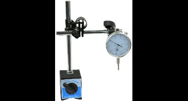 GEKO Magnetische basis met precisie-indicator - 0-10 mm - Nauwkeurigheid 0,01 mm - Met ON/OFF schakelaar