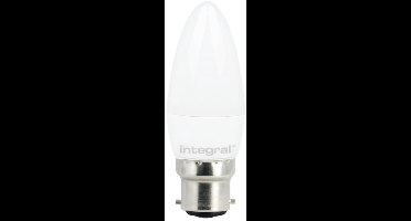 Integral LED kaarslamp B22d 3.4W 250lm 2700K Mat Niet-Dimbaar | B22d / Ba22d (Ø2,2cm) | Extra Warm Wit | 3.4 watt | 15.000 Branduren