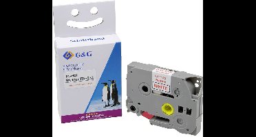 Labeltape G&G BB-B-G-232 Compatibel vervangt Brother TZe-232 Tapekleur: Wit Tekstkleur: Rood 12 mm 8 m