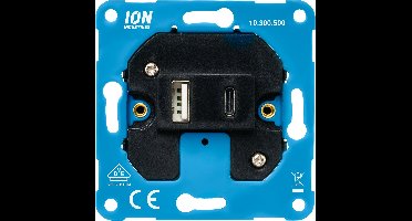 ION industries laadcontactdoos 1x type A en 1x type C (10.300.500)