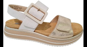 Remonte Witte Leren Dames Sandalen - Wit - 41