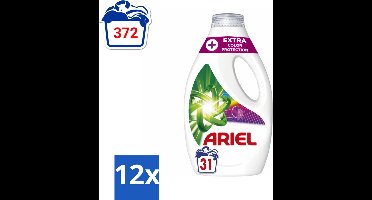 Ariel Original - Extra Kleurbescherming - Vloeibaar Wasmiddel - Gekleurde Was - 31 Wasbeurten - Voordeelverpakking - 12 stuks