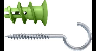 Fischer gipsplaatplug met schroefhaak GK Green RH - Max 8 kg - 5 stuks