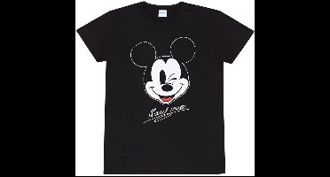 Mickey Mouse Mickey Face Heren T-shirt - zwart - M