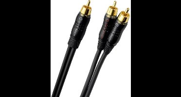 Oehlbach D1C23711 Cinch Audio Y-kabel [2x Cinch-stekker - 1x Cinch-stekker] 12.50 m Antraciet