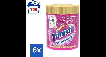 Vanish Oxi Advance - Vlekkenverwijderaar Poeder - Zonder Bleek - Gekleurde Was - 470 Gram - Voordeelverpakking - 6 stuks