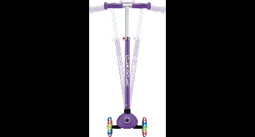 3-Wiel Step - Globber Primo Plus Lights Purple - paars - lichtgevende wielen - in hoogte verstelbaar - vanaf 3 tot 9 jaar